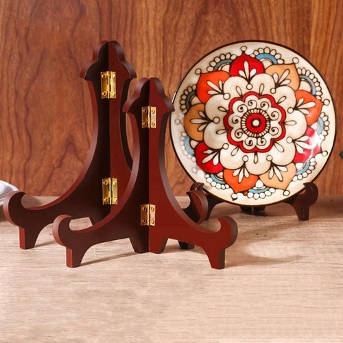 Wooden display stand - wooden, plate