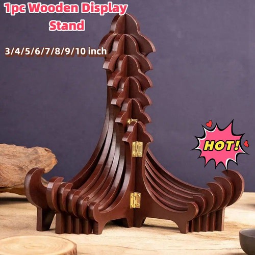 1pc wooden display stand - wooden, plate