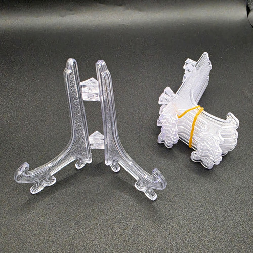 Clear plastic plate stand - clear,