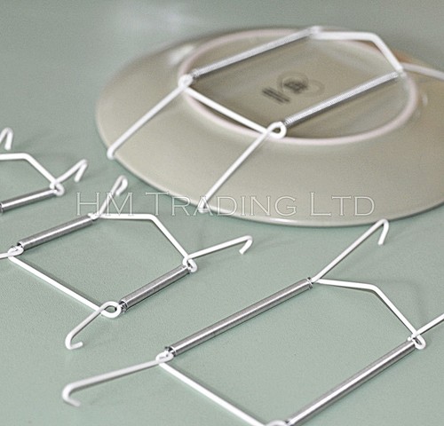 Wire plate hangers - hangers, white