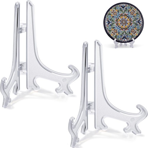 2pcs clear plate stand for - clear,