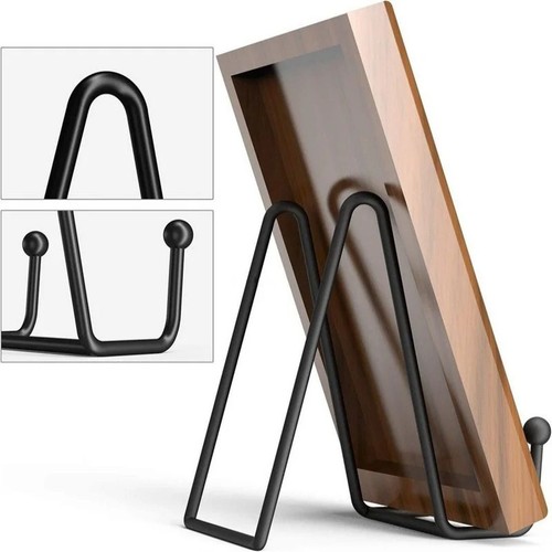Black iron plate display - plate, stand