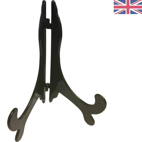 Black plastic plate display - black,